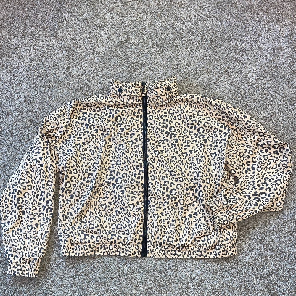 Hollister Cheetah print wind breaker jacket